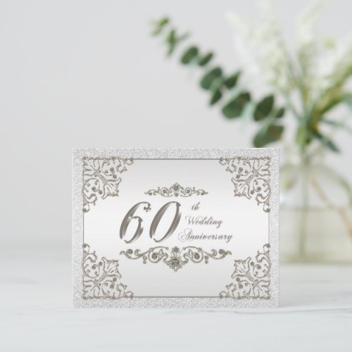 60th Wedding Anniversary Invitation Card