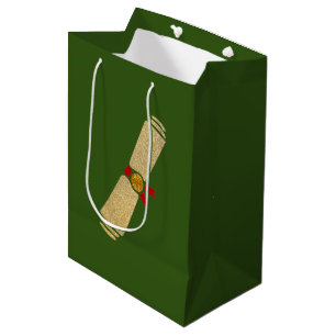 Glitter Diploma Graduation Medium Gift Bag