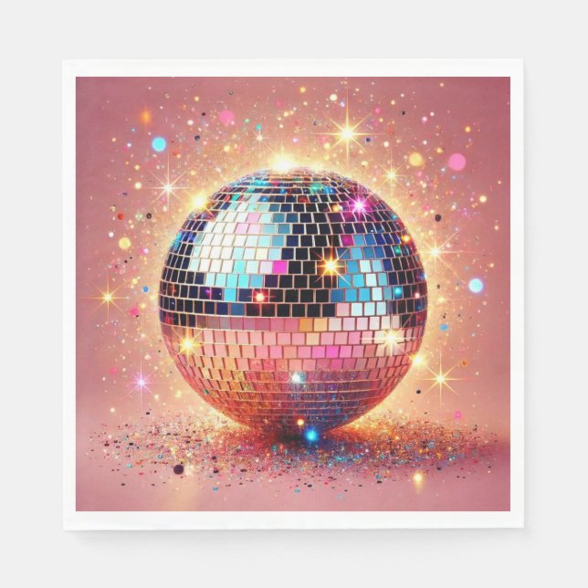 Glitter disco ball napkins! napkins (Front)