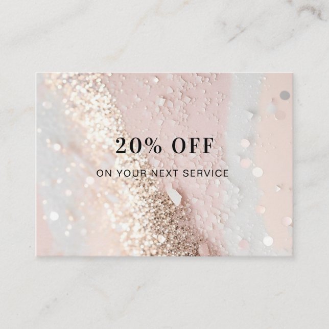 Glitter  Discount Card (Front)