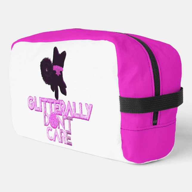 Glitter dog don't care dopp kit (Left Corner)