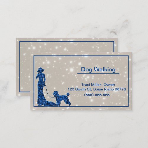 Glitter Dog Walking Business Card