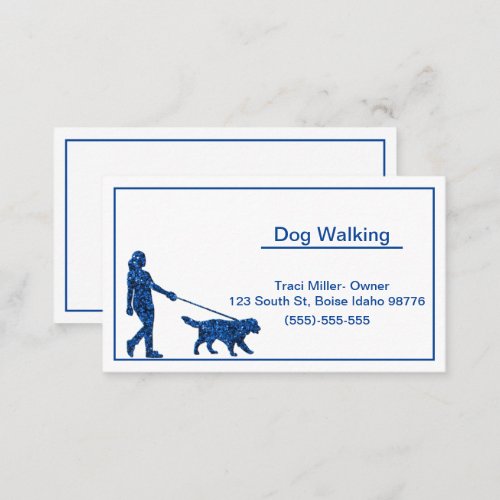 Glitter Dog Walking Business Card