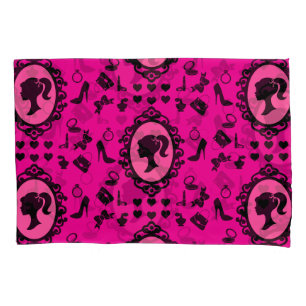 Glitter Doll Birthday Pink Glam Fashion  Pillow Case