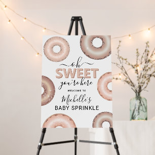 Glitter Donut Baby Sprinkle Girl Welcome Foam Board