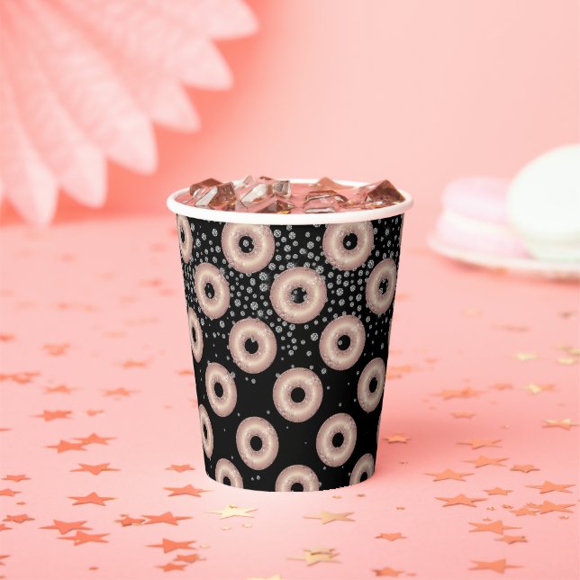 Glitter Donut Confetti Pattern Paper Cups (Insitu)