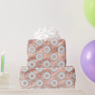 Glitter Donut Confetti Pattern Wrapping Paper