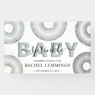 Glitter Donut Sprinkle Boy Baby Shower Banner