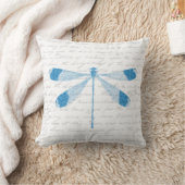 Glitter Dragonfly Throw Pillow (Blanket)