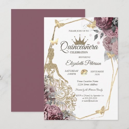 Glitter Dress,Butterfly Chic Roses Quinceañera