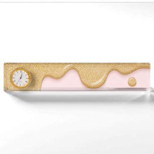 Glitter Drip Desk Name Plate