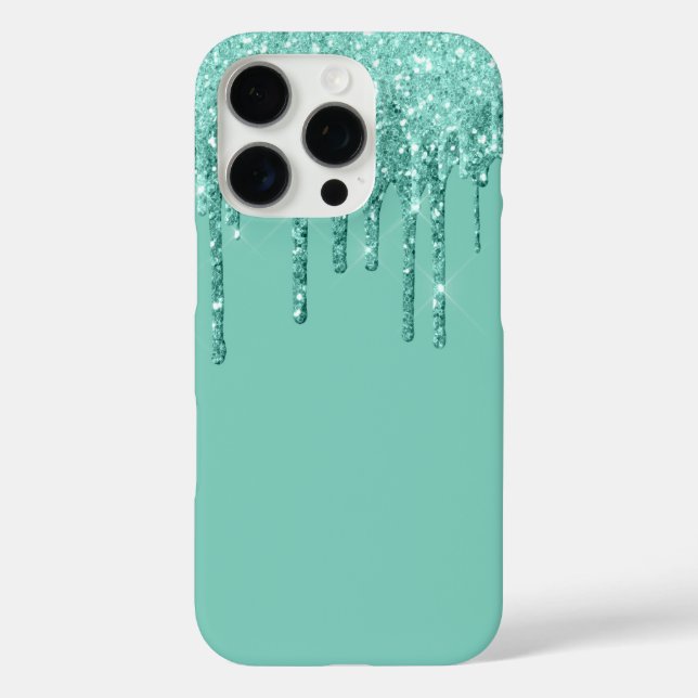 Glitter Drip iPhone 16 Pro Case (Back)