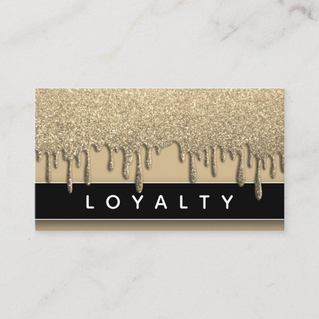 Glitter Drip Nails Spa Professional Trendy Pattern Appointment Card (Front)