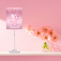 Glitter Drip Pink Pony Unicorn Table Lamp