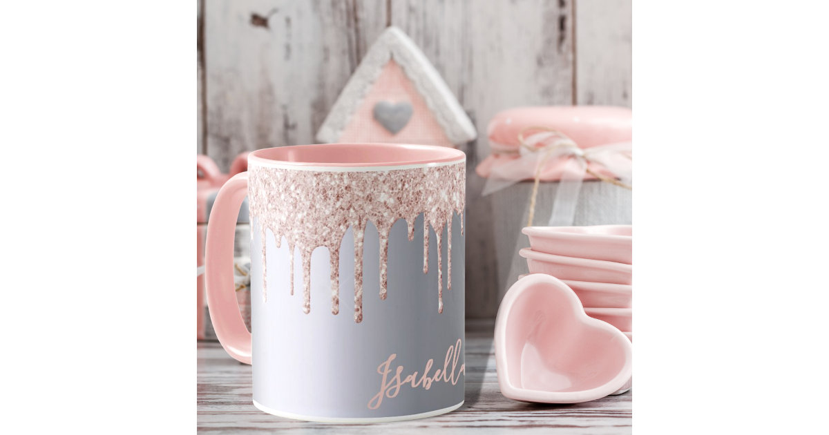 Glitter Coffee cup, Rose gold glitter cup, Glitter coffee tumbler