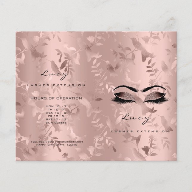 Glitter Drips Beauty Prices Leaflet Rose Flyer (Front)