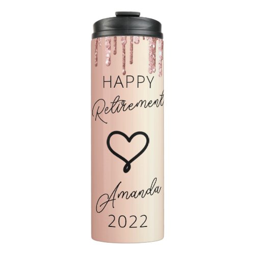 Glitter Drips Custom Retirement Gift For Her