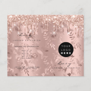Glitter Drips Makeup Prices Leaflet Rose Flyer