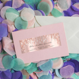 Glitter Drips Rose Diamond Return Address Labels