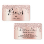 Glitter drips rose gold metallic elegant brows