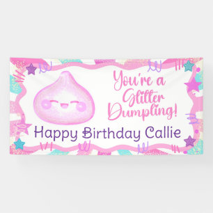 Glitter Dumpling Birthday Banner 