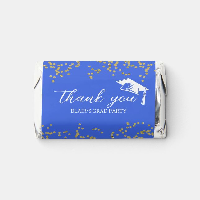 Glitter Dust Confetti Graduation Thank You Hershey's Miniatures (Front)
