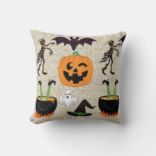 Glitter Effect Halloween Pillow