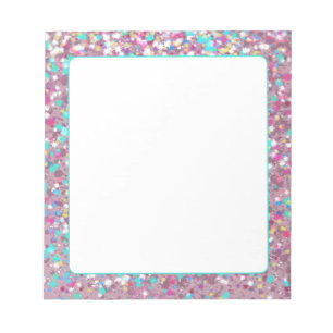 Glitter effect notepad