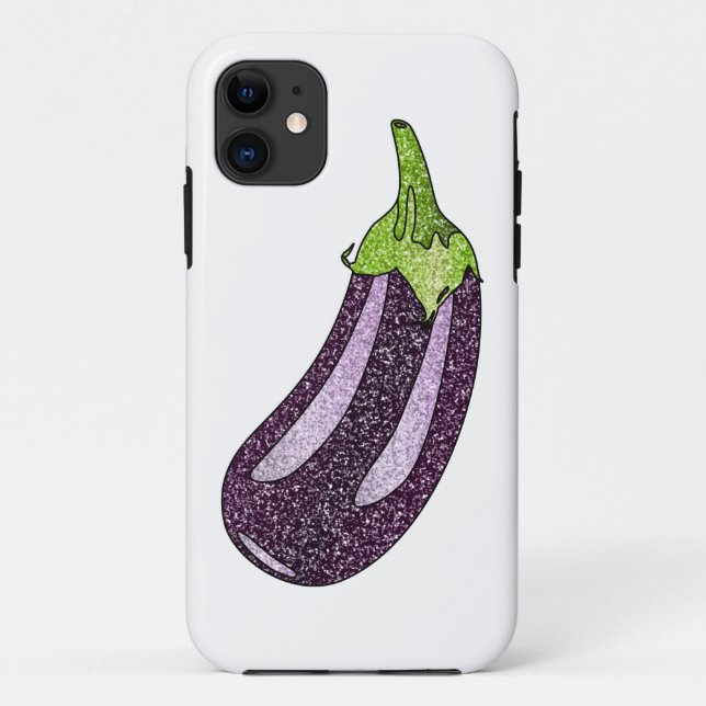 Glitter Eggplant Case-Mate iPhone Case (Back)