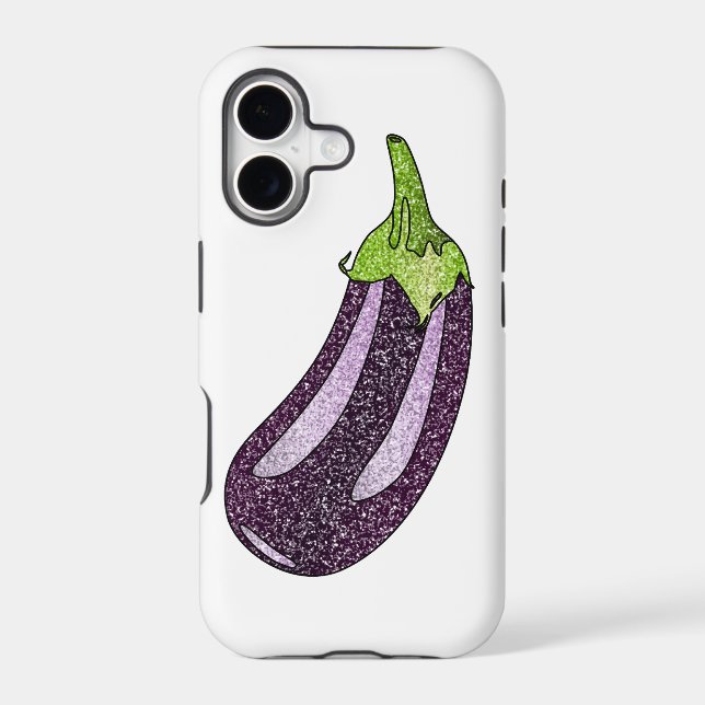 Glitter Eggplant Iphone Case (Back)