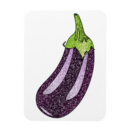 Glitter Eggplant Magnet