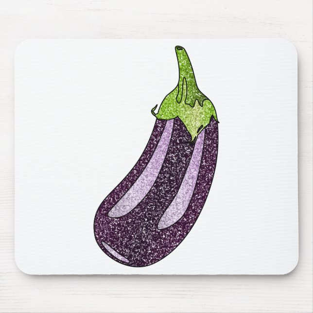 Glitter Eggplant Mouse Pad (Front)