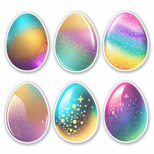 Glitter Eggs Cutout Vinyl Sticker collection