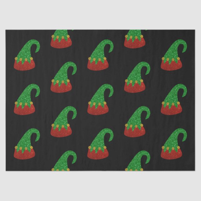 Glitter Elf Hat Tissue Paper (Front)