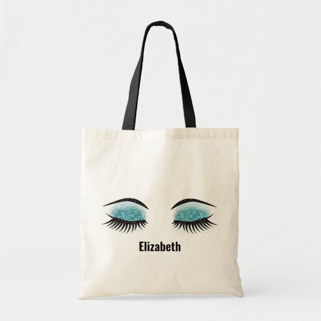 Glitter Eyelashes Tote Bag (Front)
