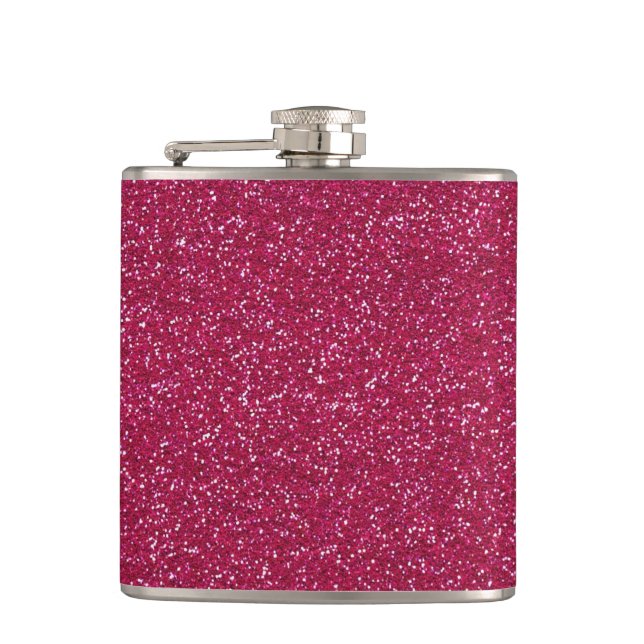 Glitter Faux Foil Confetti Flask (Front)