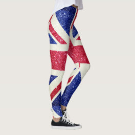 Glitter Flag of UK London British stylish Fashion Leggings