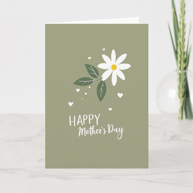 Glitter Floral Mothers Day Card (Front)