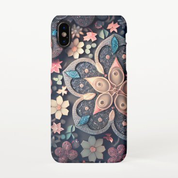 Glitter Flowers Nature Botanic iPhone XS Case