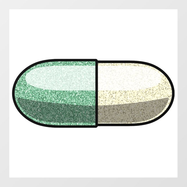 Glitter Fluoxetine Wall Decal (Front)