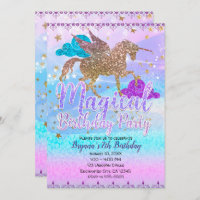 Glitter Flying Unicorn Magical Birthday Party