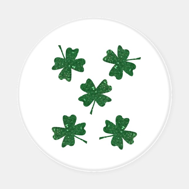 Glitter Four Leaf Clovers Coaster Set (Single)