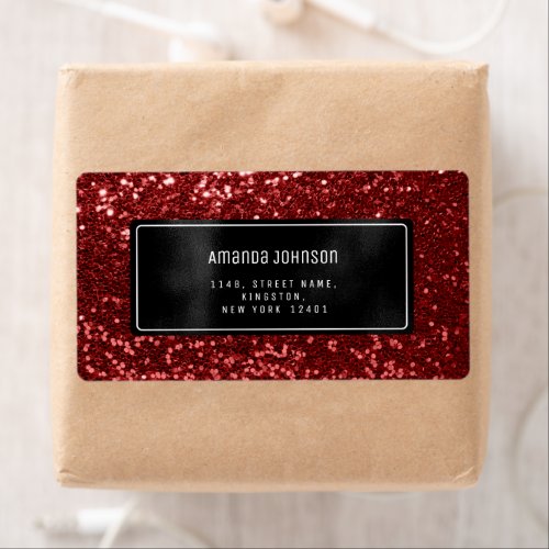 Glitter Framed Ruby SVP Address Boutique Label