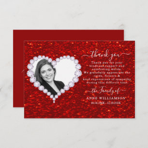 Glitter Funeral Thank You Card