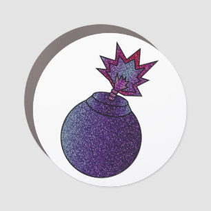 Glitter Galaxy Bomb Car Magnet