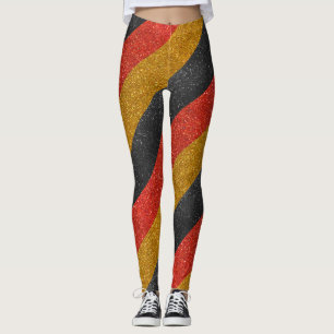 Glitter German Flag of Germany Fashion Stylish Leggings