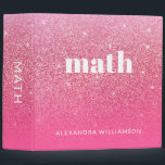 Glitter Girly Sparkly Rose Pink Name School   3 Ring Binder<br><div class="desc">Personalized Glitter Girly Sparkly Rose Pink Name School 3 Ring Binder</div>