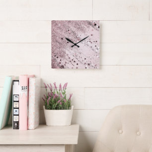 Glitter Glam 3 #art #glitter  Square Wall Clock