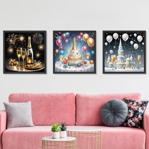 Glitter Glam and Good Times Wall Art Sets