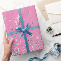 Pink Glitter Wrapping Paper